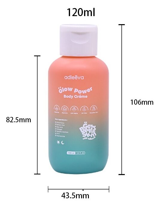 PET Shampoo Bottle 120ml PET Bottle with Flip Top Caps Gradient Cosmetic Packaging - TONER BOTTLE - 1