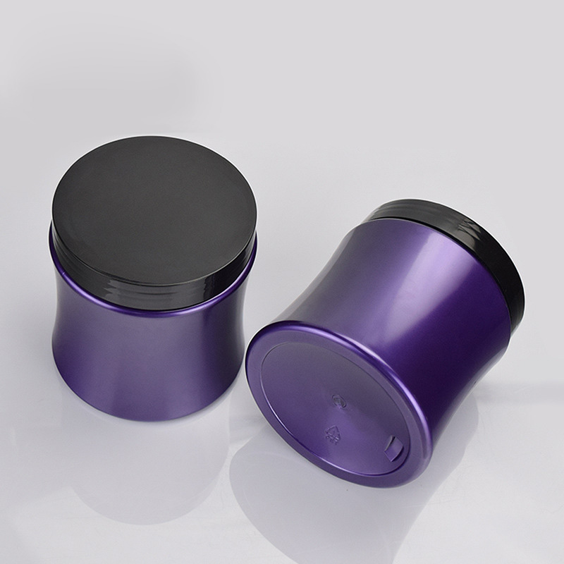 Plastic Cosmetic Jar for Hair Care Mask 500ml Matte Purple Wide-Mouth Jar Cosmetic Packaging Container - COSMETIC PACKAGING - 2