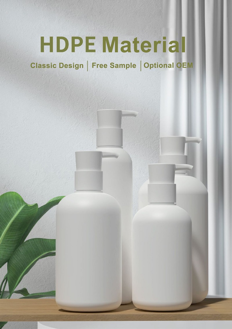 High Quality Shampoo Bottle White Plastic Bottle for Personal Care Shower Gel Cosmetic Packaging - COSMETIC PACKAGING - 1