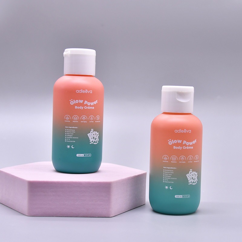 PET Shampoo Bottle 120ml PET Bottle with Flip Top Caps Gradient Cosmetic Packaging