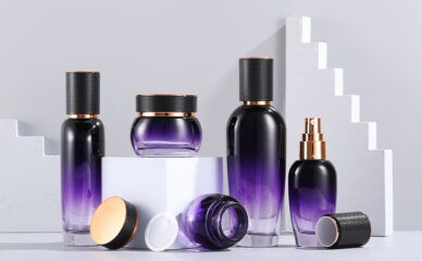 Gradient Purple Glass Bottle Glass Jar Skincare Packaging Bottles Empty Cosmetic Packaging Set - SPRAY BOTTLE - 1